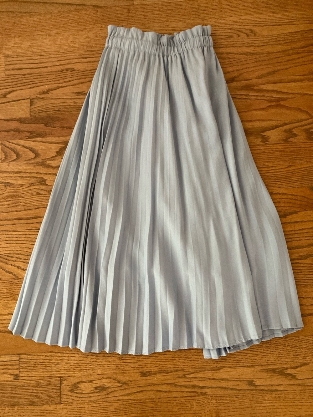 Helena Blue Pleated Midi Skirt